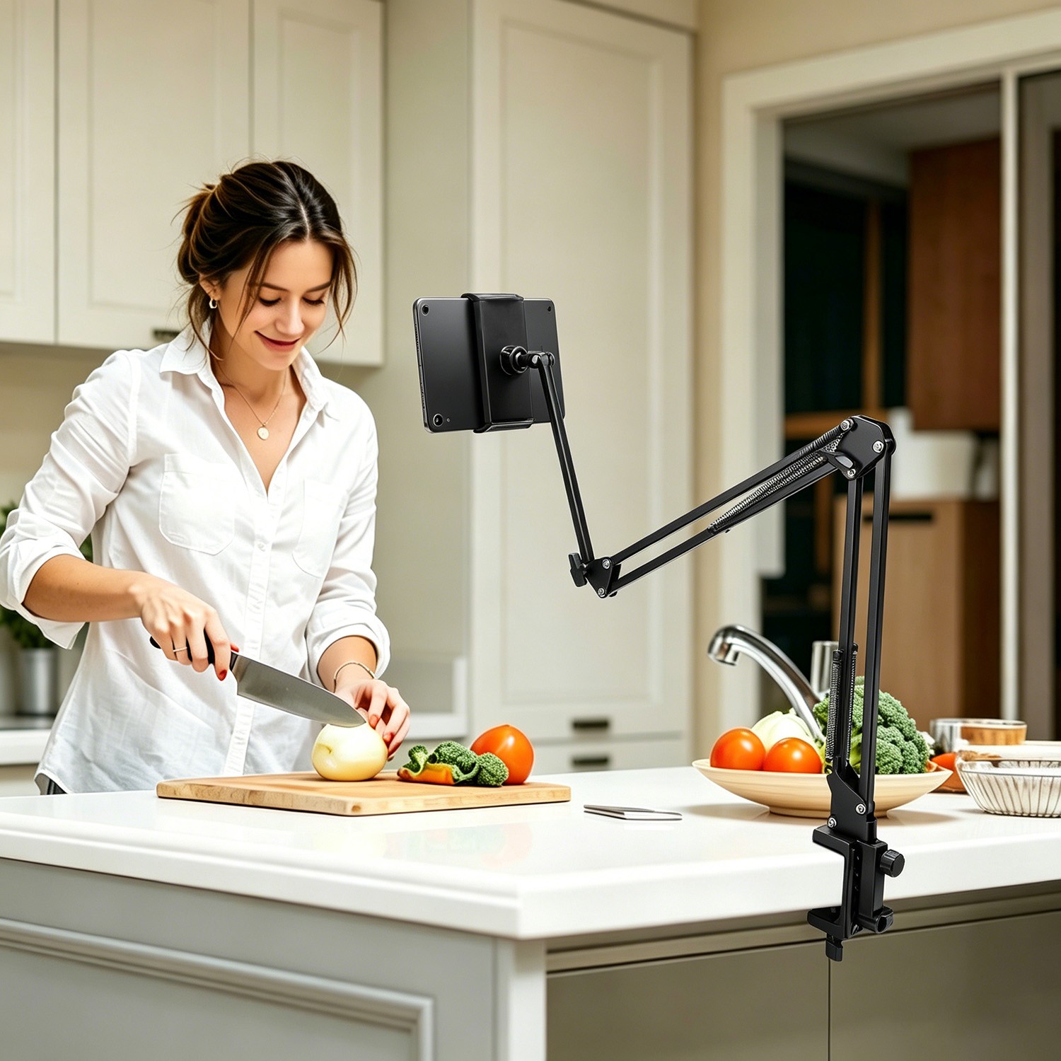 Adjustable Cantilever Stand, Foldable Extension Support for Phone & Tablet, Bed