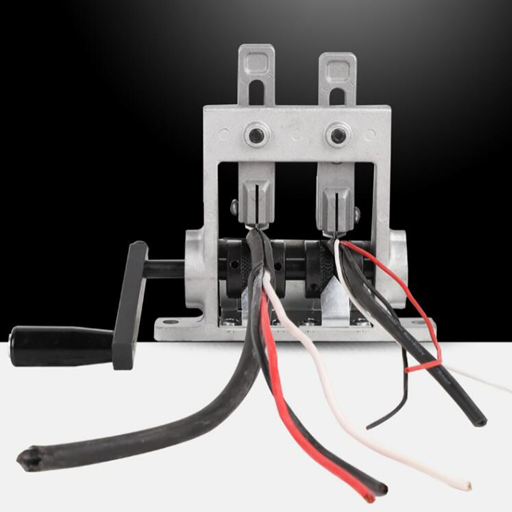 Dual Blade Wire Stripping Machine Hand Crank Waste Wire Peeling Machine 1MM-21MM