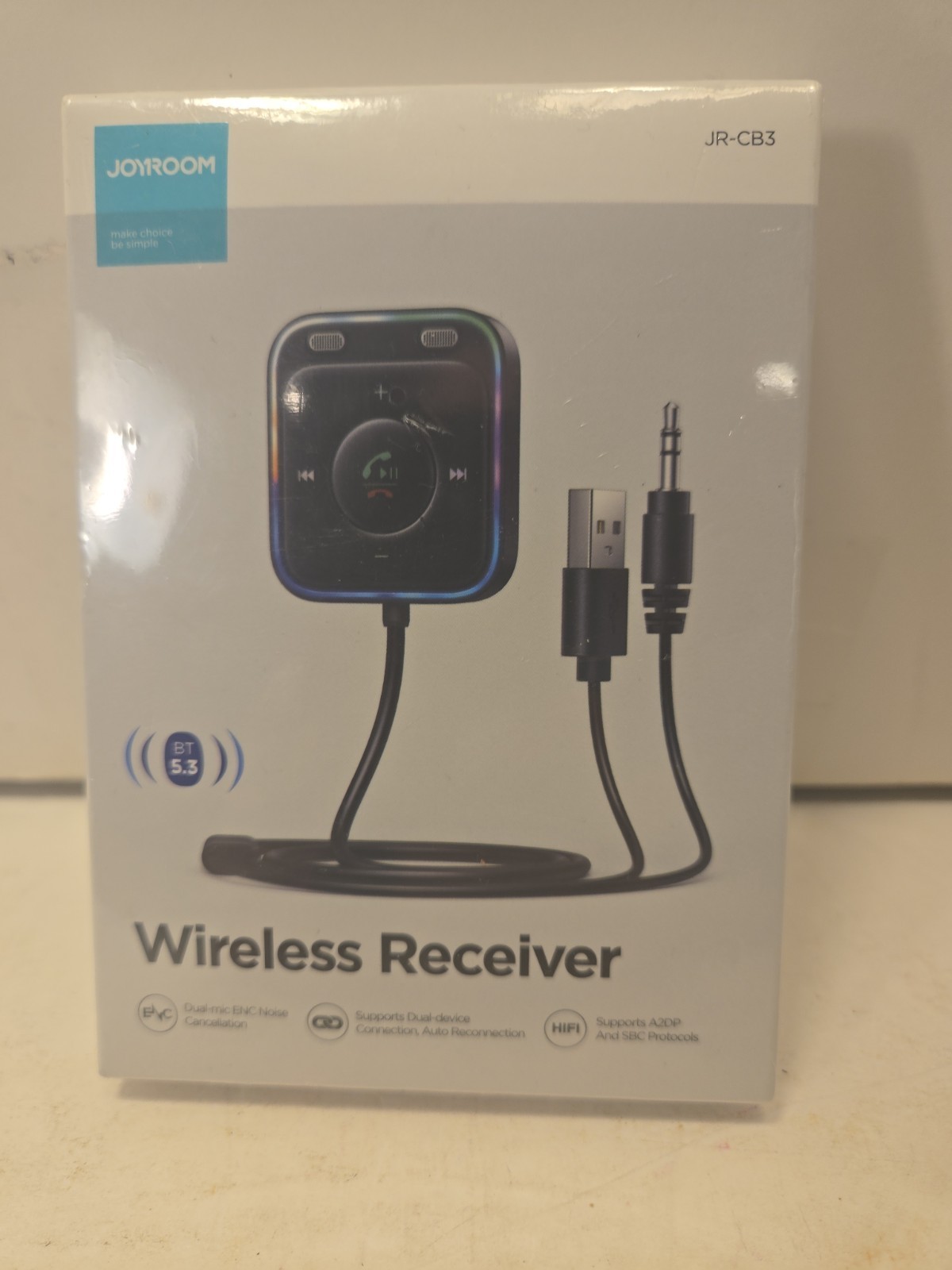 JOYROOM JR-CB3 BLUETOOTH 5.3 Car Wireless Receiver BRAND NEW IN BOX!