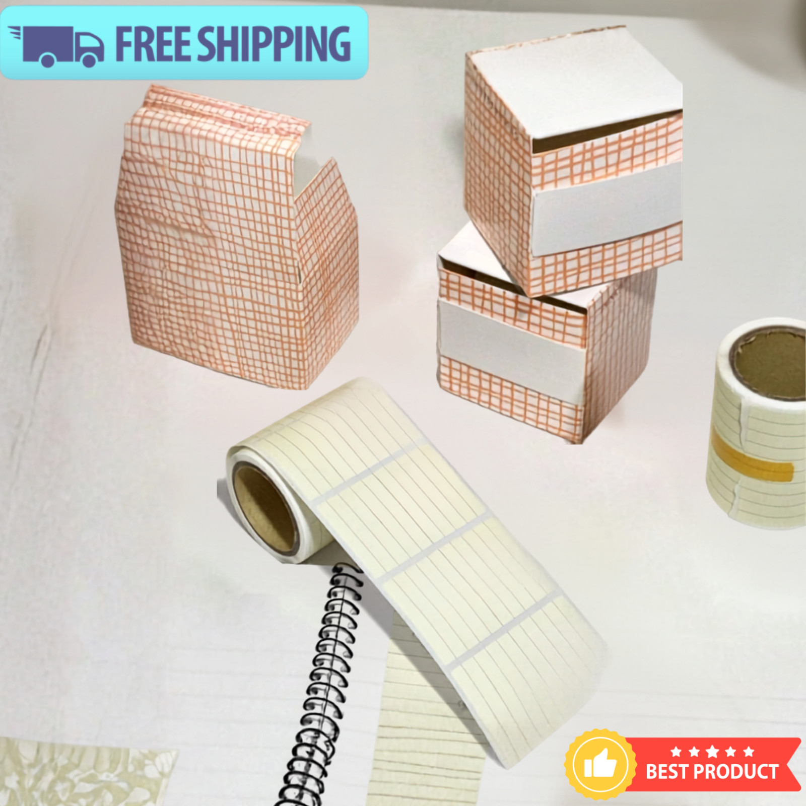 1 Roll Lined Mini Sticky Notes Super Sticking Power Memo Pads Back to School