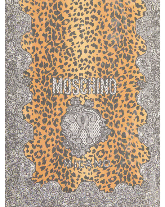 MOSCHINO Made In Italy Printed Silk Scarf