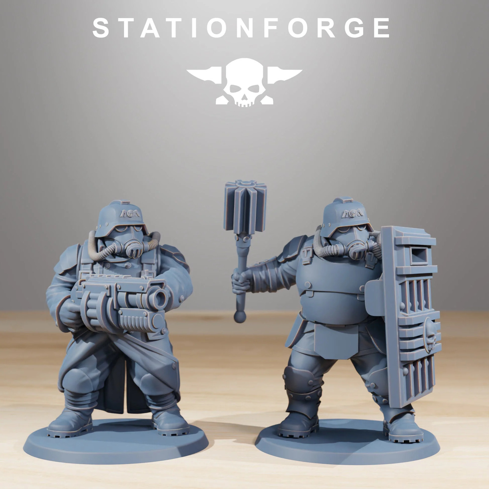 GrimGuard Mutants Station Forge 3D Printed Resin Miniatures 32mm
