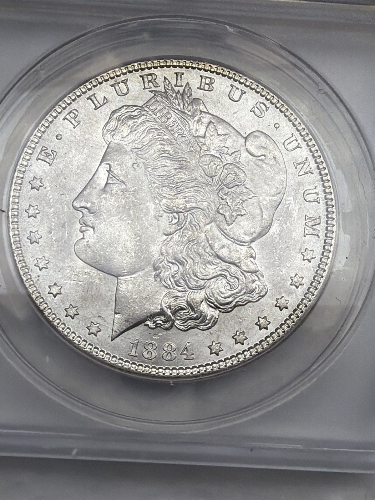 1884 Morgan Silver Dollar ANACS MS63 90% Silver