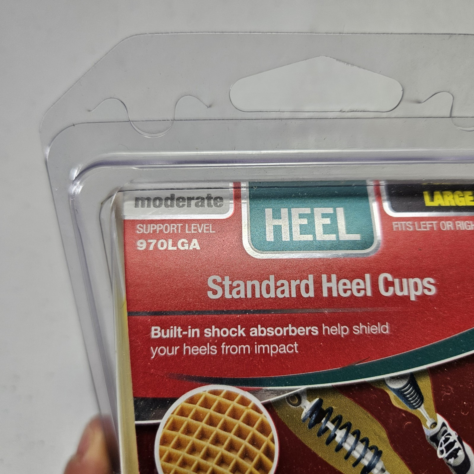 Mueller Pro Heel Cups, Green- Pair- Size Large