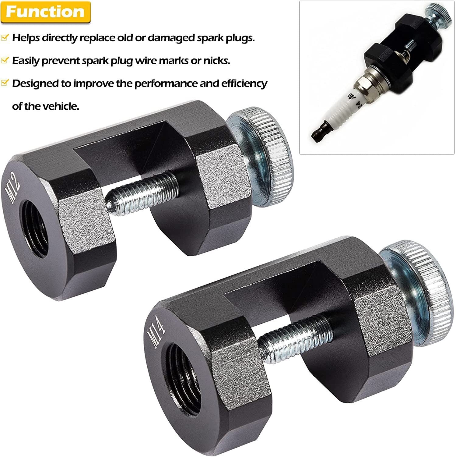 12mm & 14mm Engine Spark Plug Caliper Universal Spark Plug Gap Tool Gapper Kit