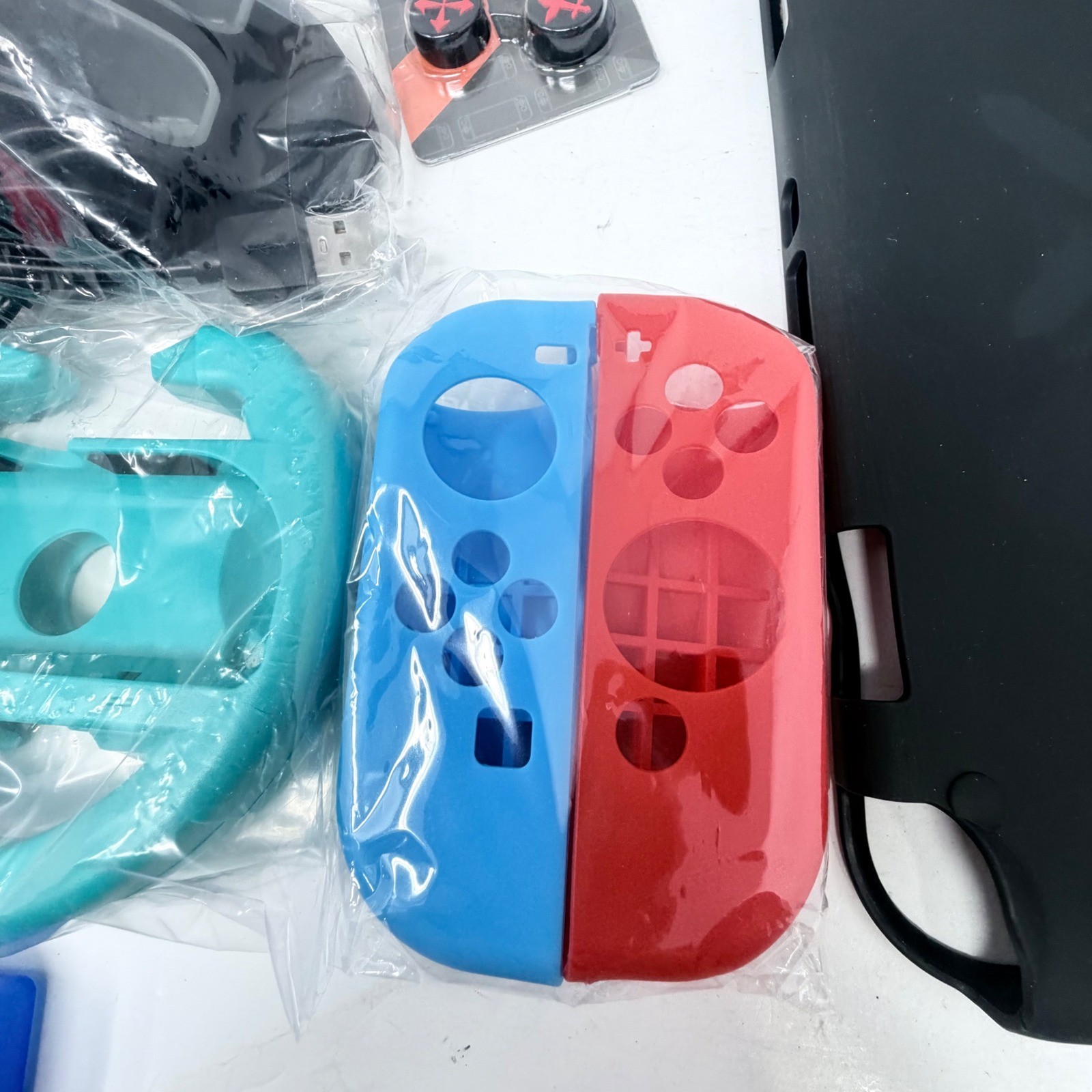 Unbranded Accessory Bundle Nintendo Switch One Size Multicolor Cases Wheels Caps