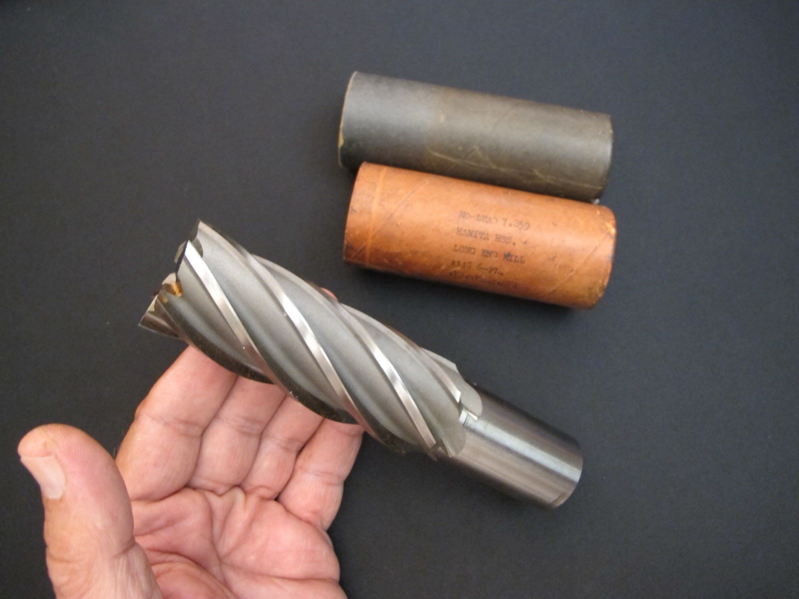 HANITA 1-1/2" HSS Long End Mill 6-Flute 1-1/4" Shank 4" LOC 6-1/2" OAL “ISRAEL”