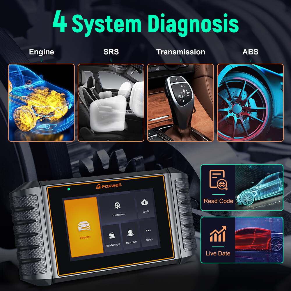 Foxwell NT706 Scanner Code Reader ABS SRS Engine Transmission Diagnostic Tool
