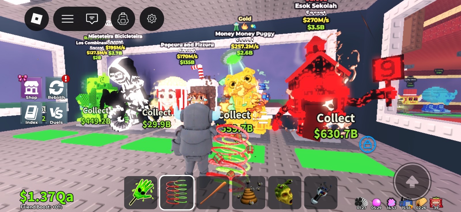 Roblox Secret Game Assets Mieteteira Bicicleteira Popcuru Money Money Puggy