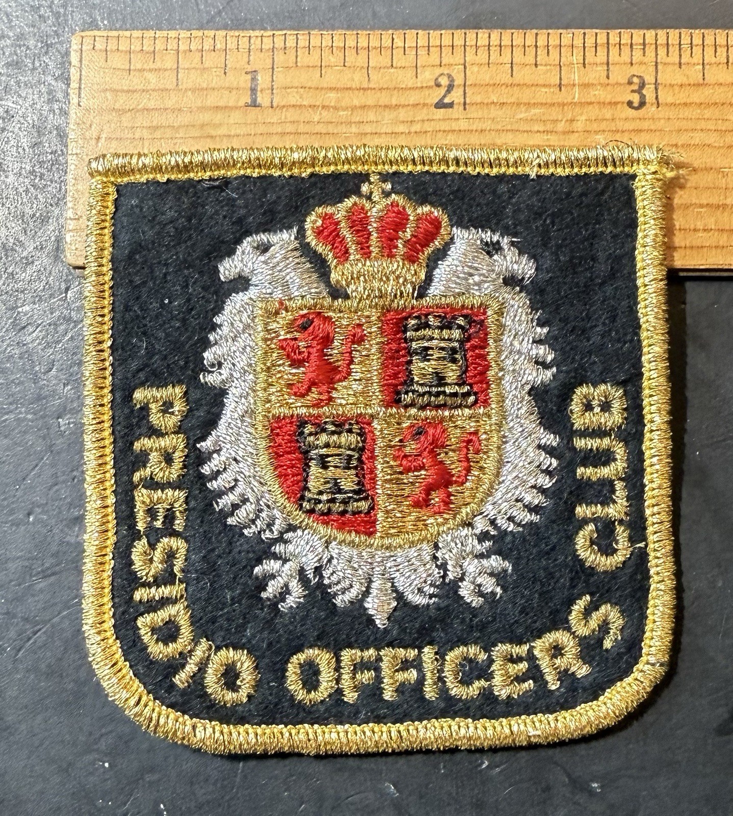 Vintage San Francisco Presidio Officers Club Patch - US Army Coat of Arms Lions