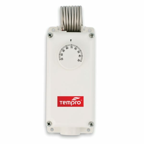 Tempro Line Voltage Mechanical Thermostat - 30 F to 100 F adjustable range-TP517