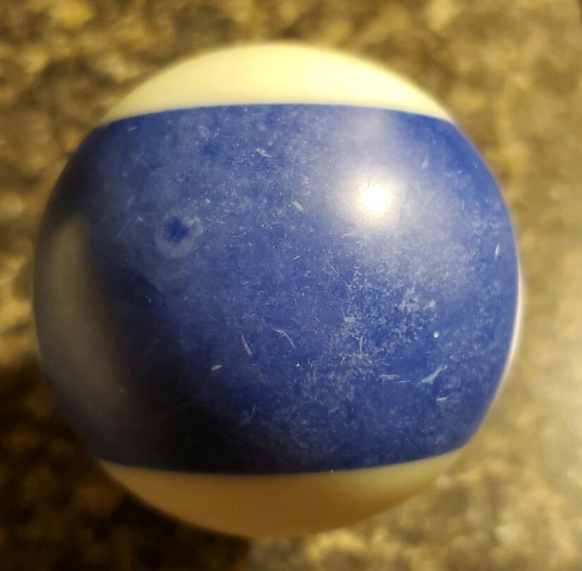 Replacement Vintage Pool Ball 10 Ball Striped Blue