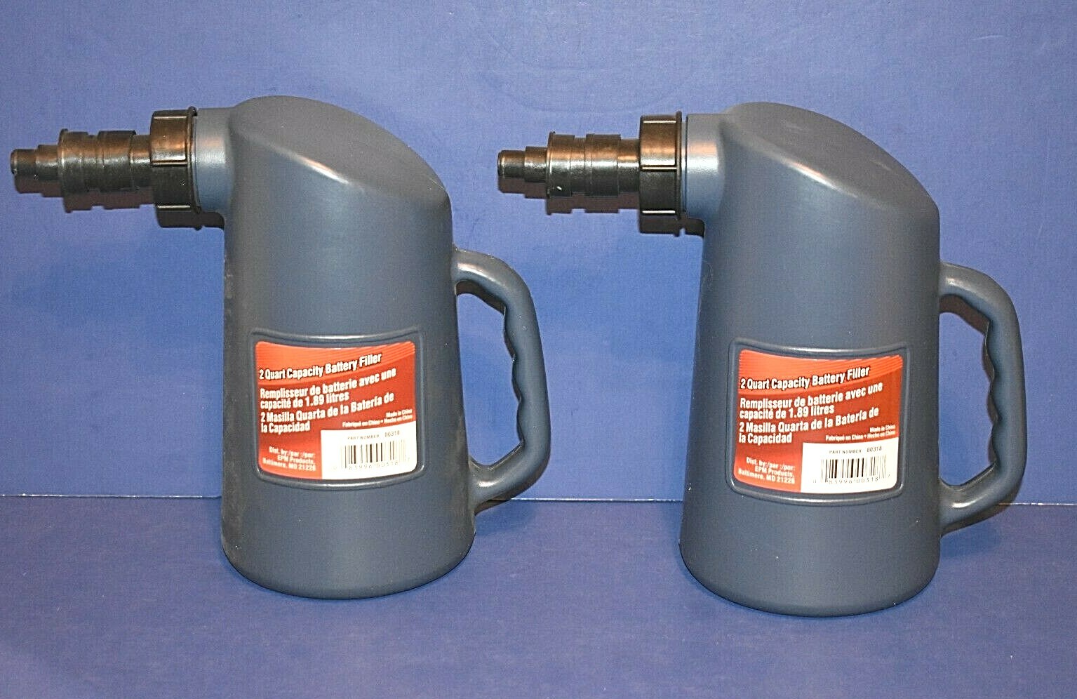 2 Battery Filler 2 QT Bottle Jug Automatic Shut Off  Golf Cart RV Car Truck