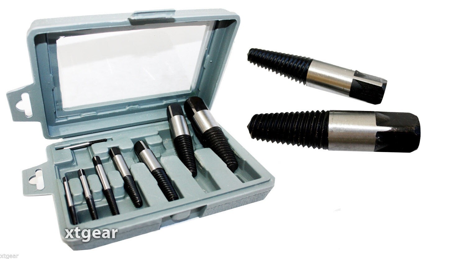 8pc Easy Out Jumbo Screw Extractor Bit Set Broken Bolt Stud Fastener Remover
