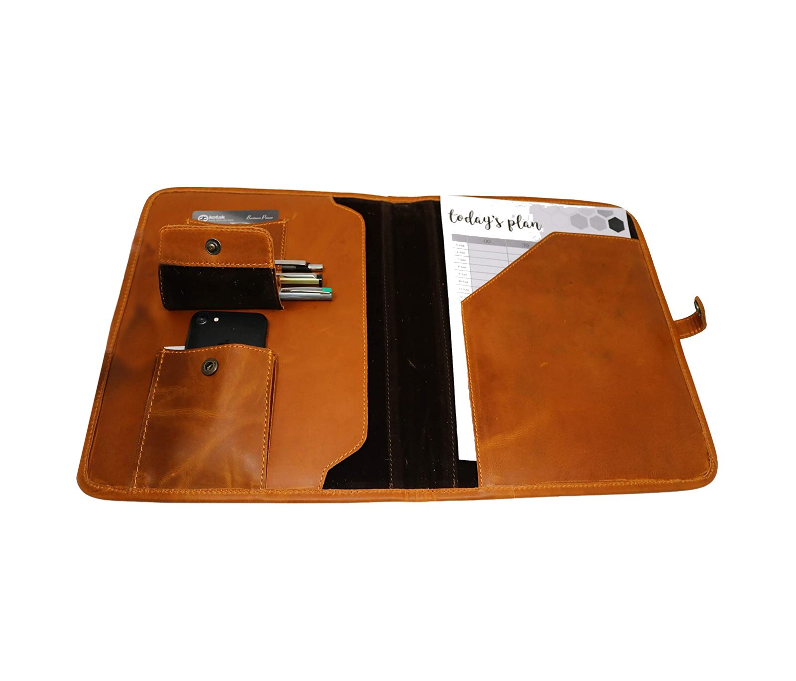 Genuine Leather Business Portfolio Professional for Document Sleeves and Notepad