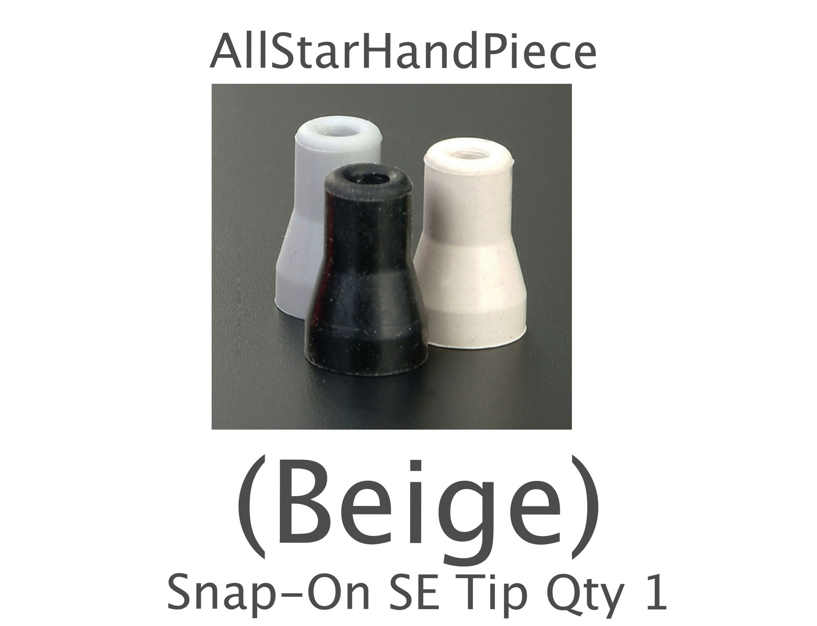 Dental Saliva Ejector SE Tip Snap On Replacement  (Beige)  Soft Silicone Tip
