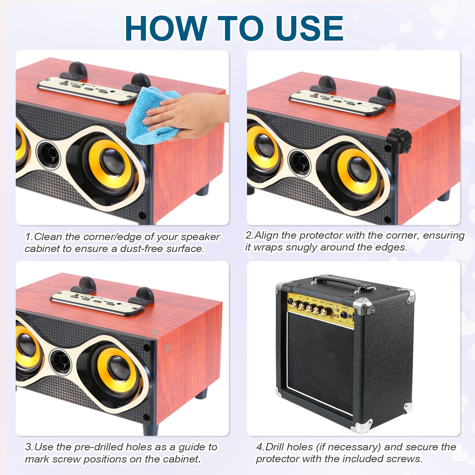MECCANIXITY 4 Speaker Cabinet Corners Protector