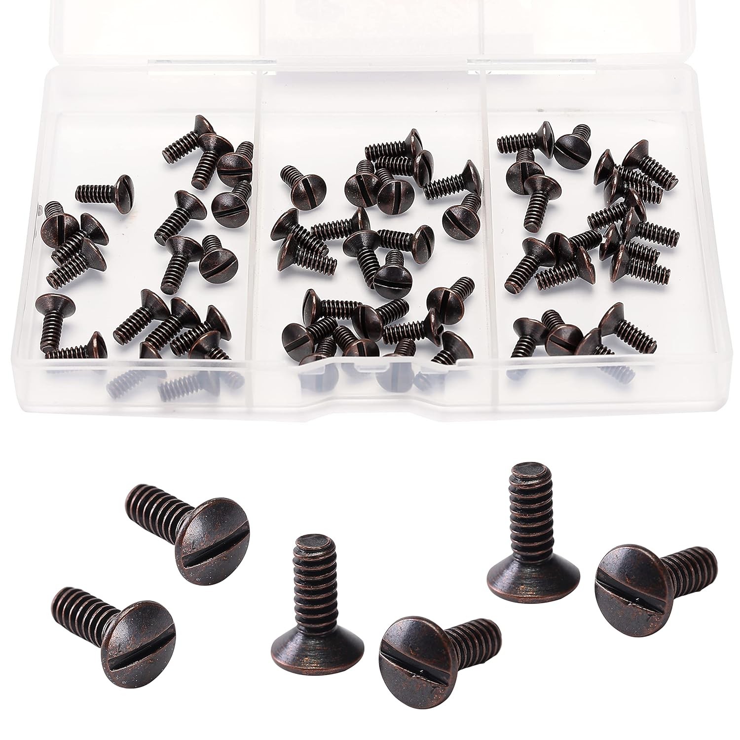 Bates Bronze Wall Plate Screws, 3/8" Long 6-32 Thread, 60 Pcs, Bronze,...