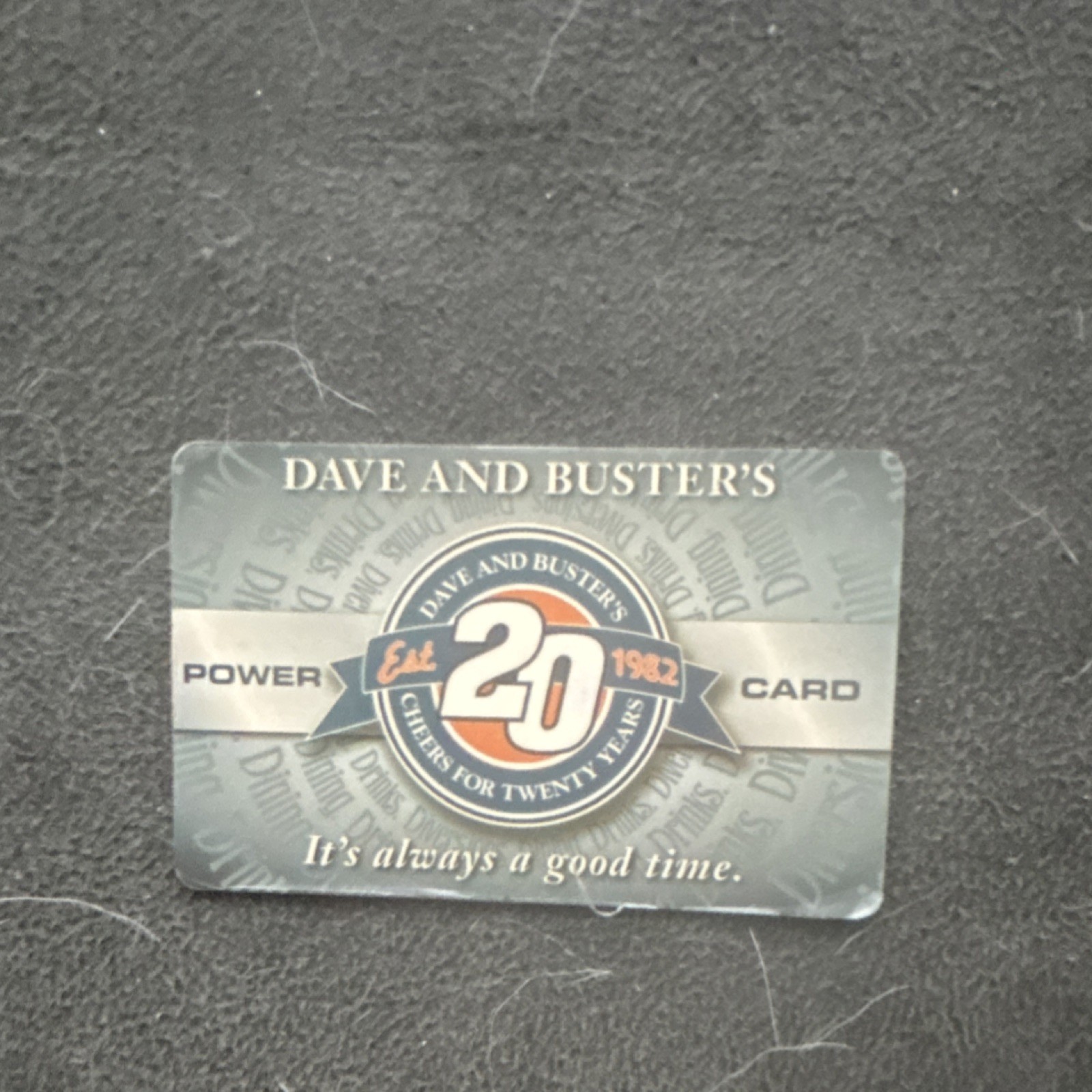 Dave & Buster's Power Card 20th Anniversary Est 1982 Arcade Card (2002)