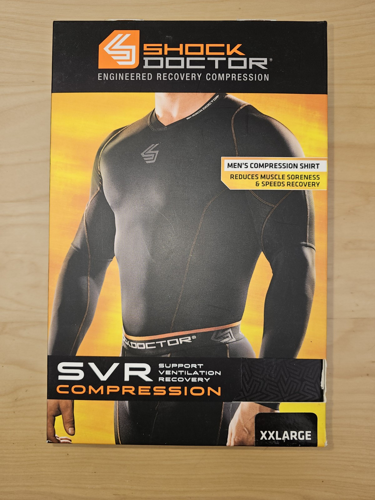 Shock Doctor 734 SVR Recovery Compression Long Sleeve Shirt Mens XXL 2XL NOS