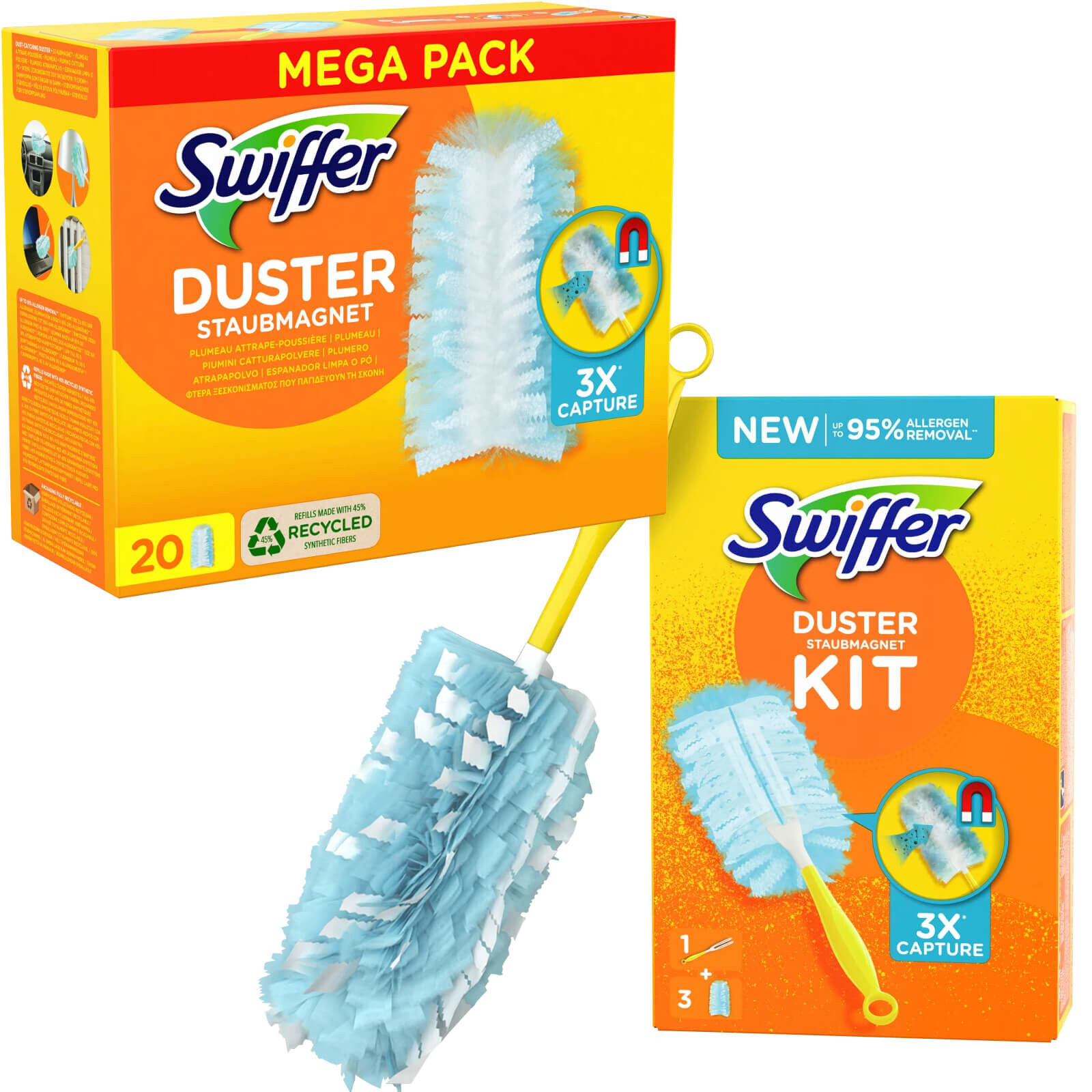 Swiffer Duster Dust Magnet Kit Starter With 1 Handle +3 +23 Cloths Megapack #53