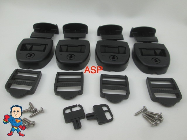 4X Spa Hot Tub Cover Latch Strap Repair Kit, Key Hot Spring Caldera Video How To