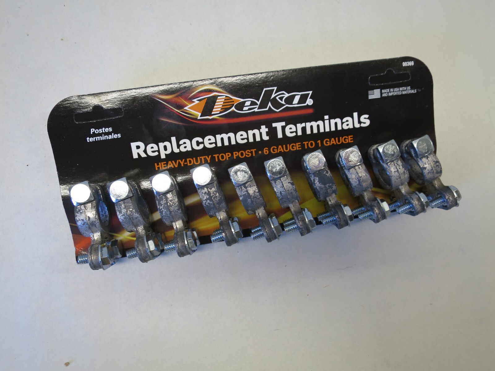 Deka East Penn 00369 Heavy-Duty Top Post Battery Terminal Set 10ct.