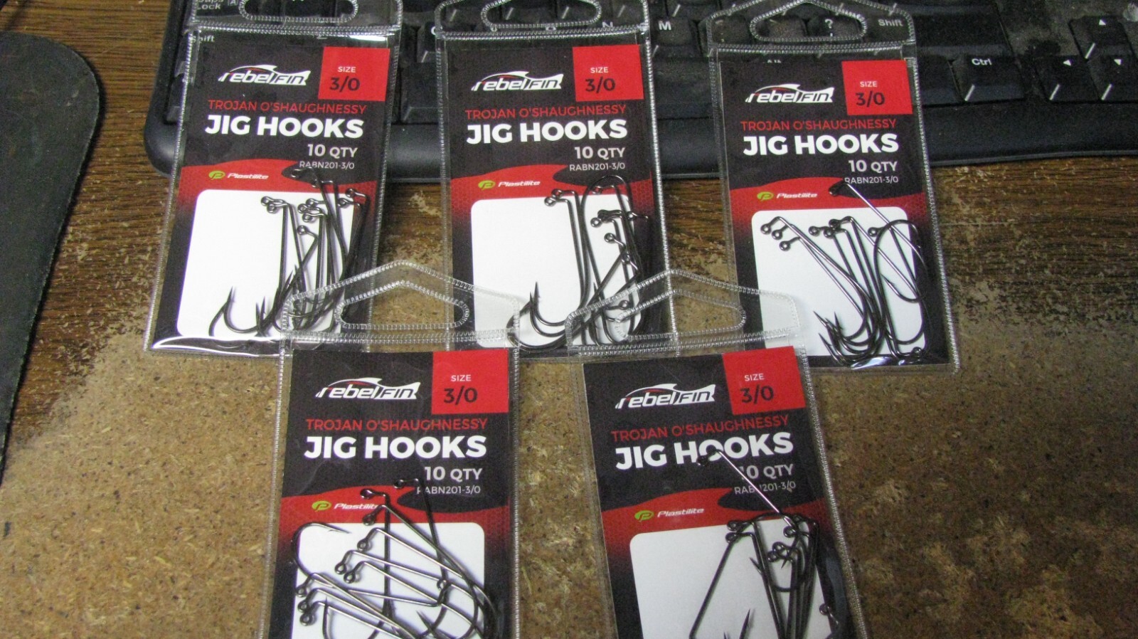 Jig hooks, size 3/0, 50 ct, trogan oshaughessy, free shipping