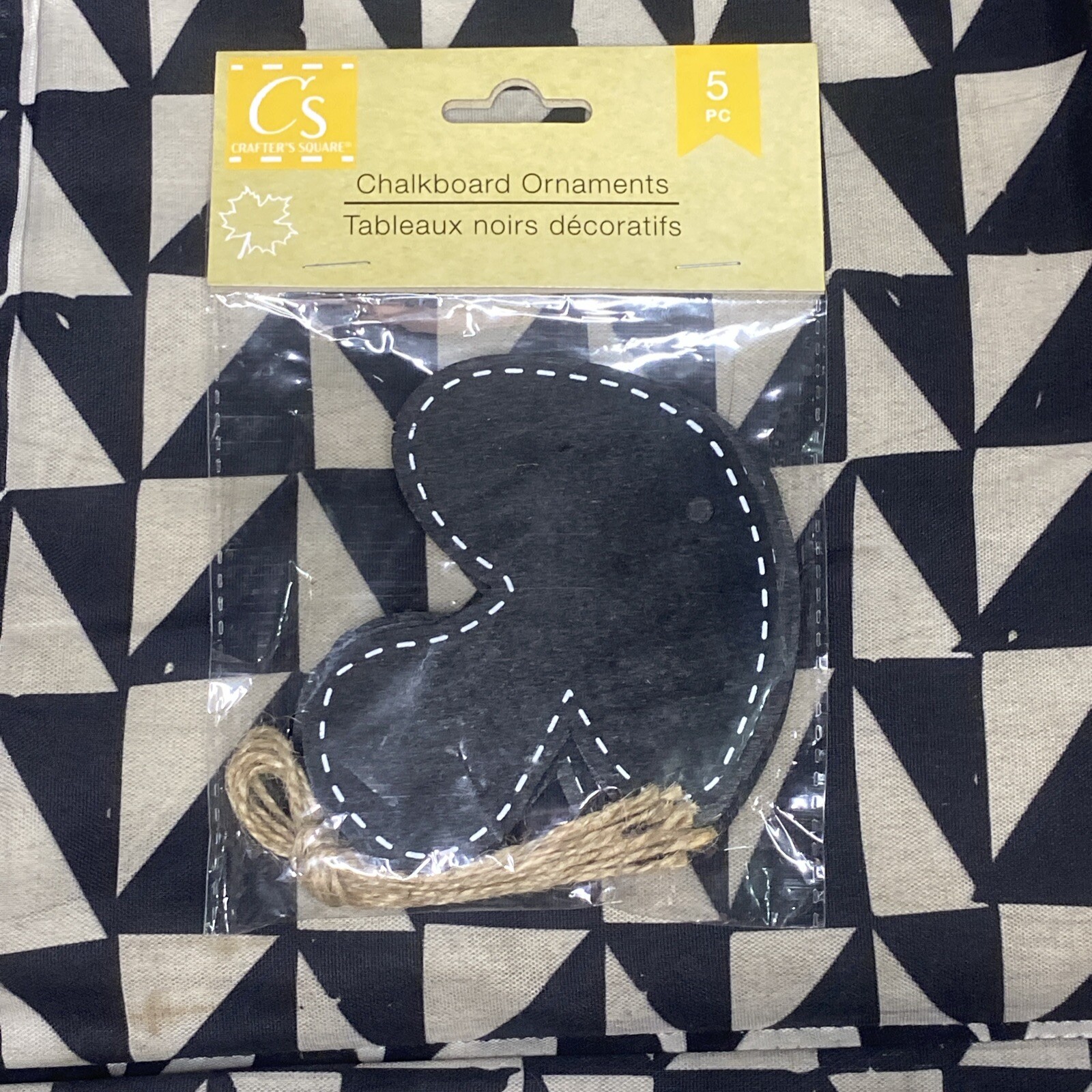 New 3.5" Black Chalkboard Wood Mushroom Tags Ornaments 5pc