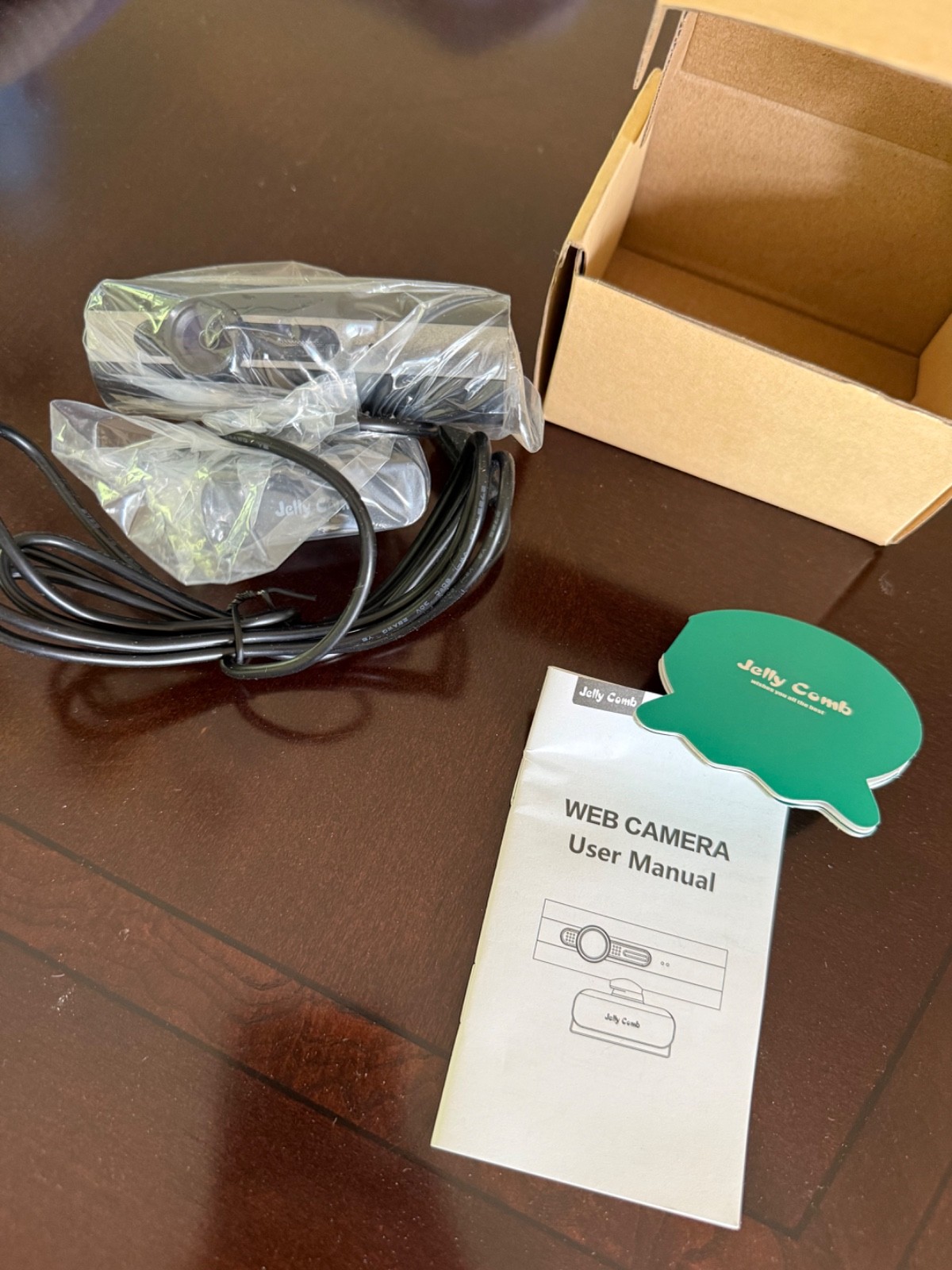 Jelly Comb Computer Webcam 1080P Full HD Web Camera USB w/ Built-in Microphone