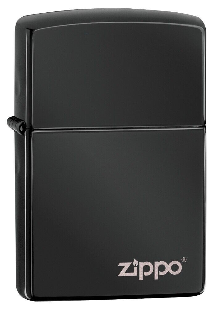 Zippo Ebony with Logo 24756ZL