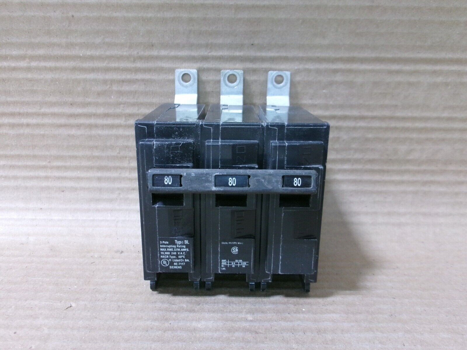 NEW ITE Siemens BL B380 3 Pole 80 Amp 240V Bolt On CIRCUIT BREAKER NNB