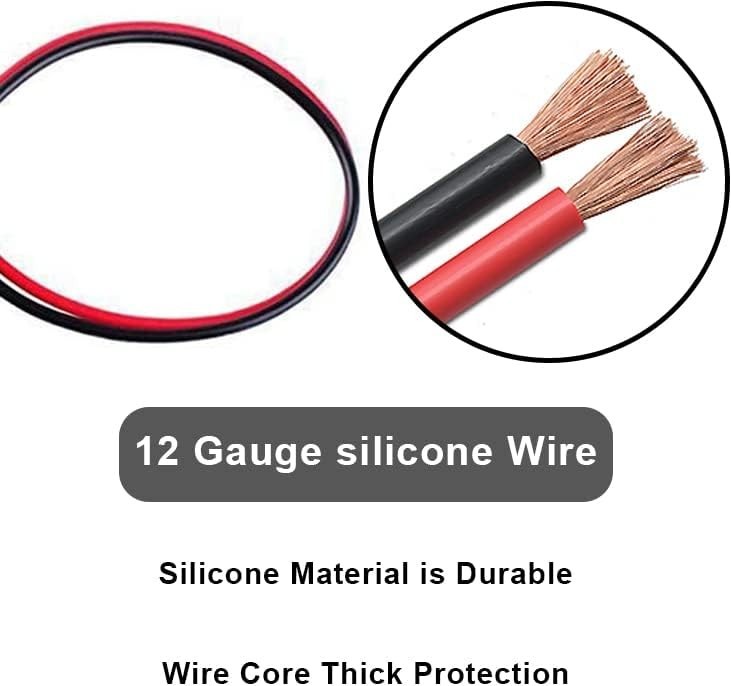 5Pcs 12" 12Gauge 12V 2 Pin Quick Disconnect Wire Harness SAE Connector Cable