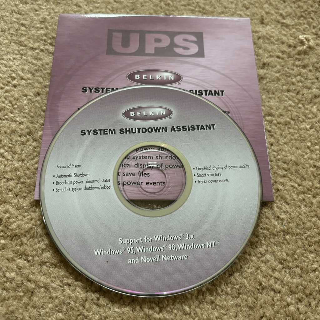 Belkin UPS System Shutdown Assistant Support CD
