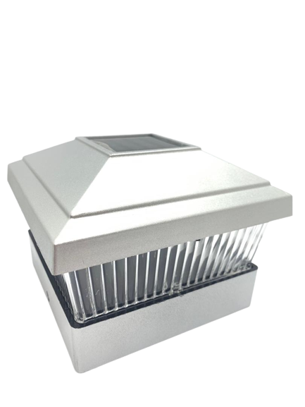 4PK White / Black / Copper / Silver 5" x 5" Solar Post Deck Cap Fence LED Light