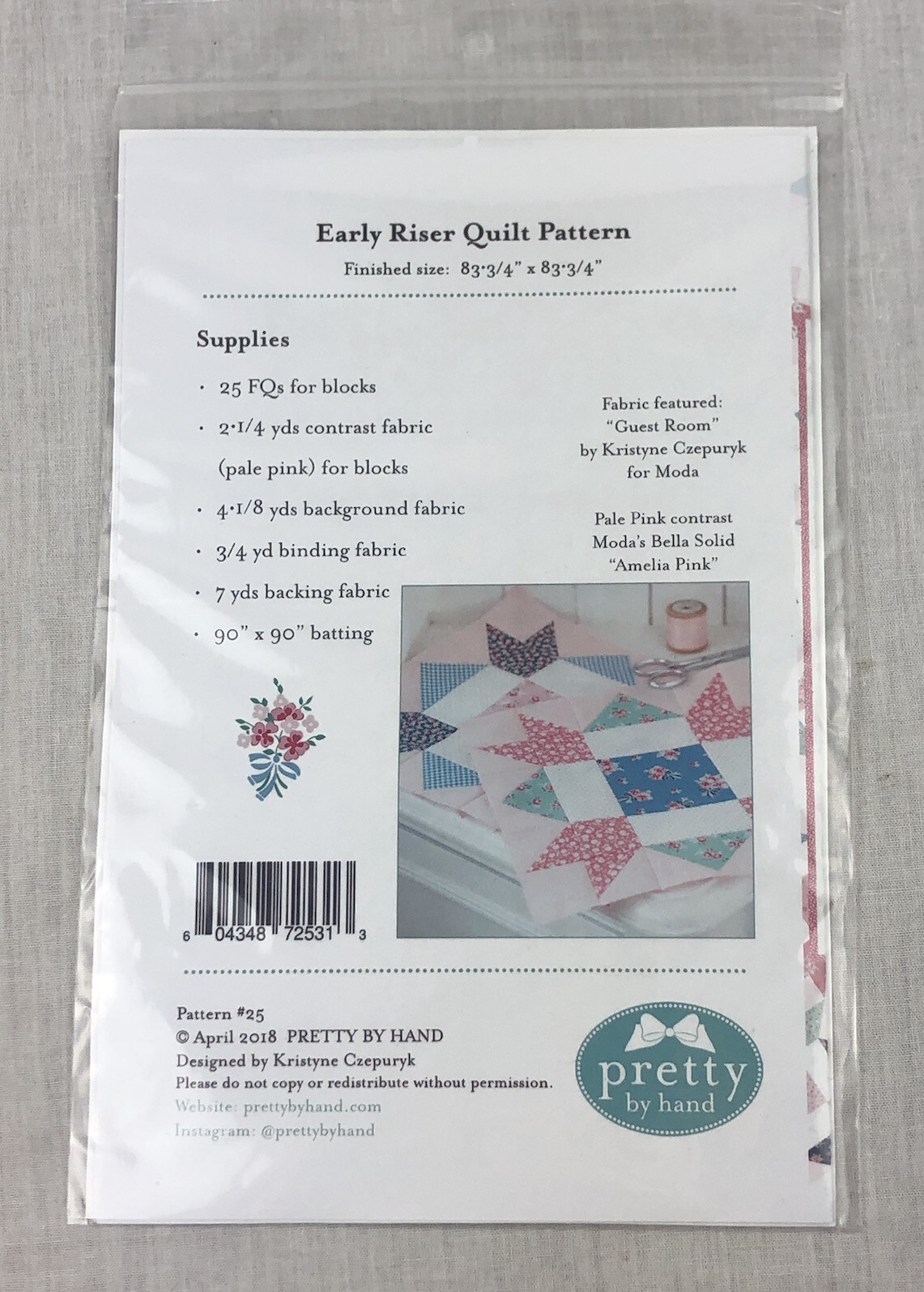 Early Riser Quilt Pattern By Pretty By Hand