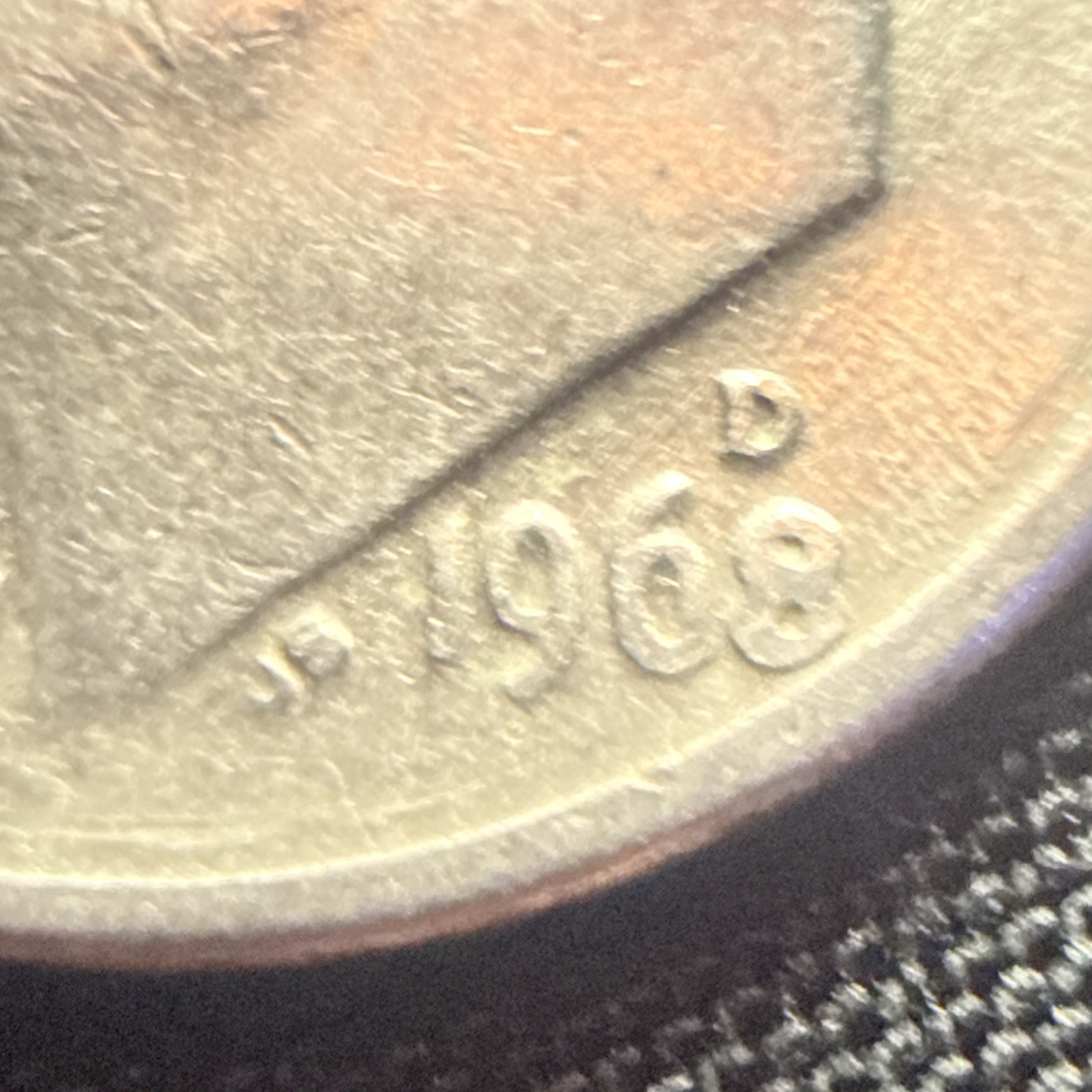 1968 D Roosevelt Dime In Circulated Condition Weak Lettering