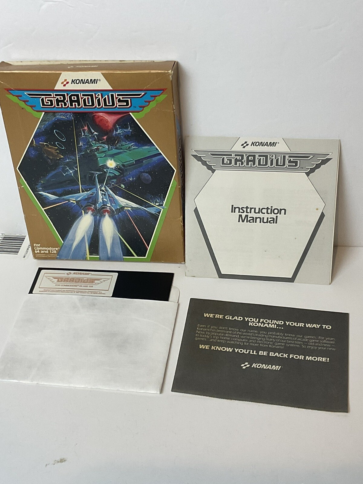 Vintage Commodore Software Game GRADIUS Konami