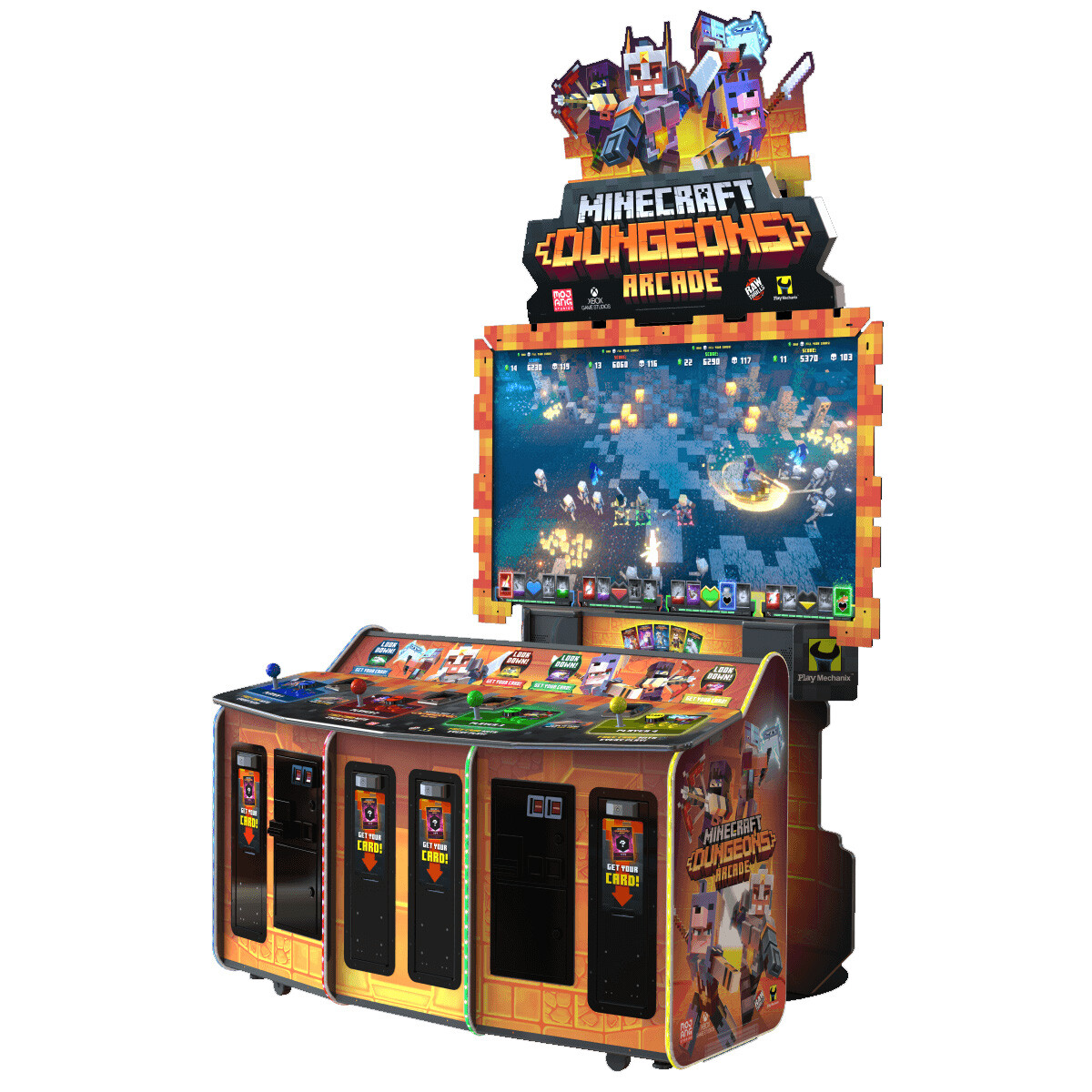 Raw Thrills Minecraft Dungeons Arcade - 4 Player