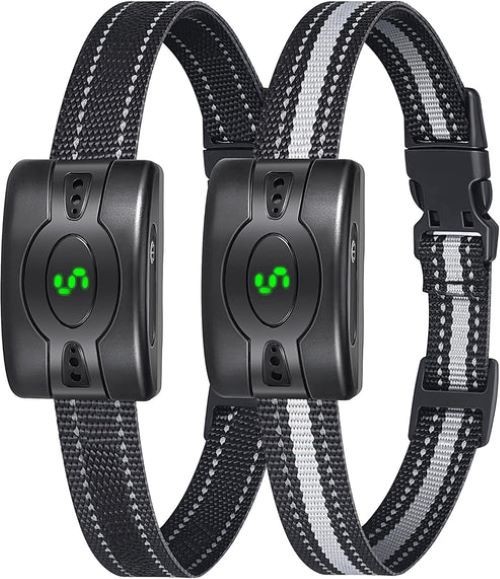 Rechargeable Dog Bark Collar 2 Pack No Shock Waterproof Training Collar