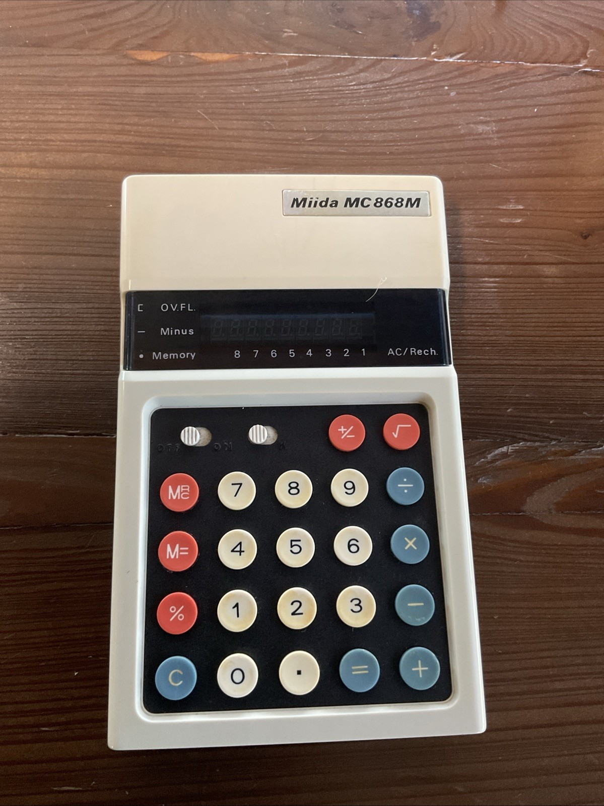 Vintage Miida Model Number MC 868M Calculator Read Description