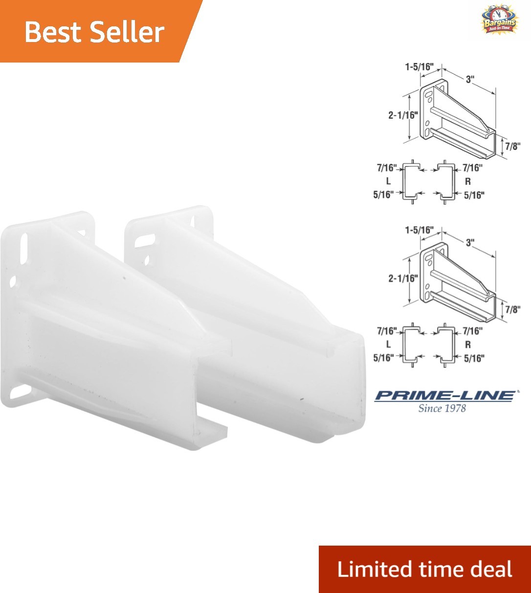 75 lbs Capacity Drawer Track Back Plates – Durable Plastic, Quick Install Pair