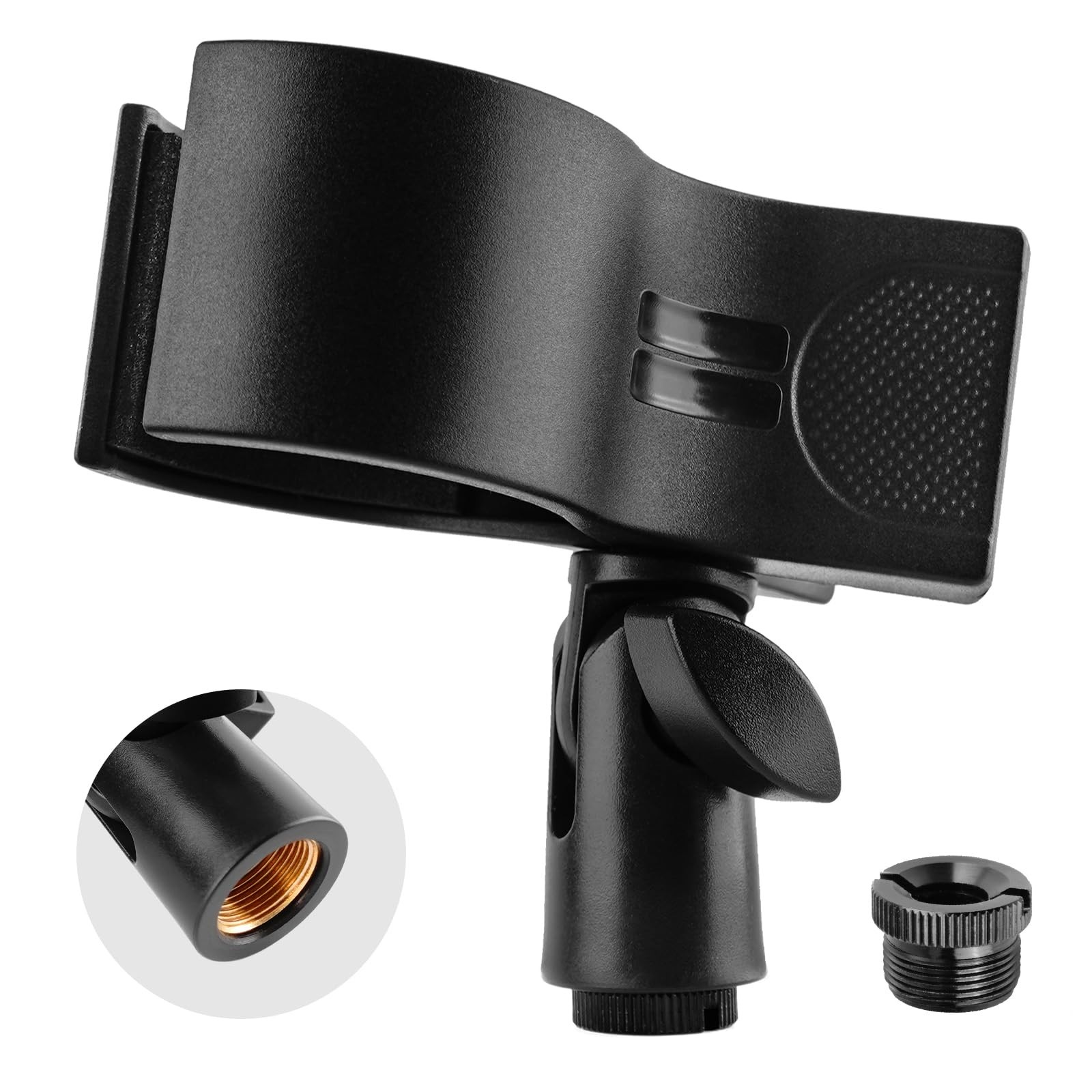 BILIONE Microphone Holder, Large Mic Accessory Clip for Stands, Fit for Most ...