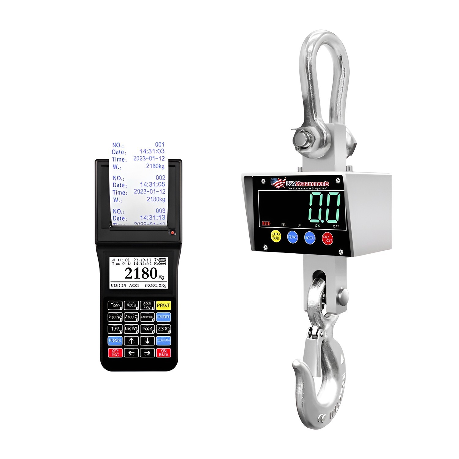 Stainless Steel 10,000 lb Crane Scale Wireless with Android App & Certificate