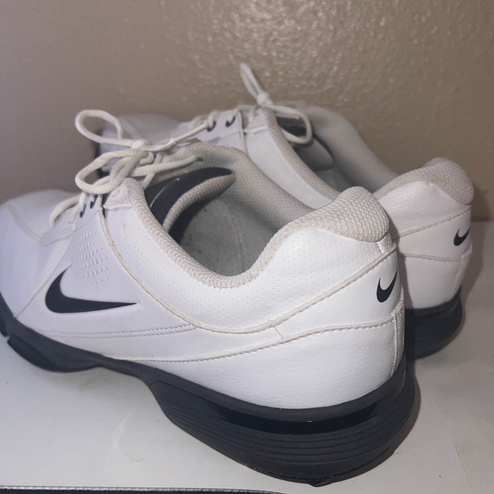 Nike Durasport III Soft Spike Golf Shoes White 628527-101 Men's Size 8 Pre-Owned