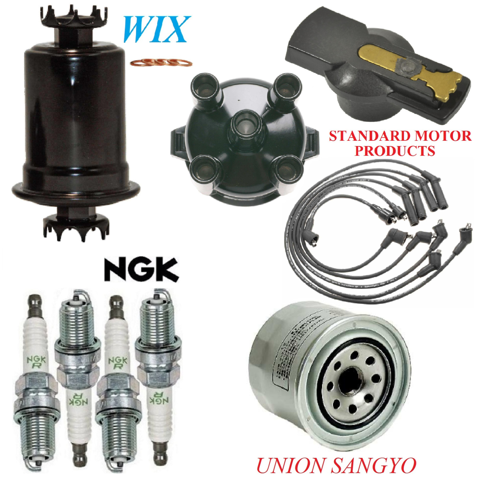 Tune Up Kit Filters Cap Rotor Wire Spark Plugs For PLYMOUTH COLT L4 1.6L 1985