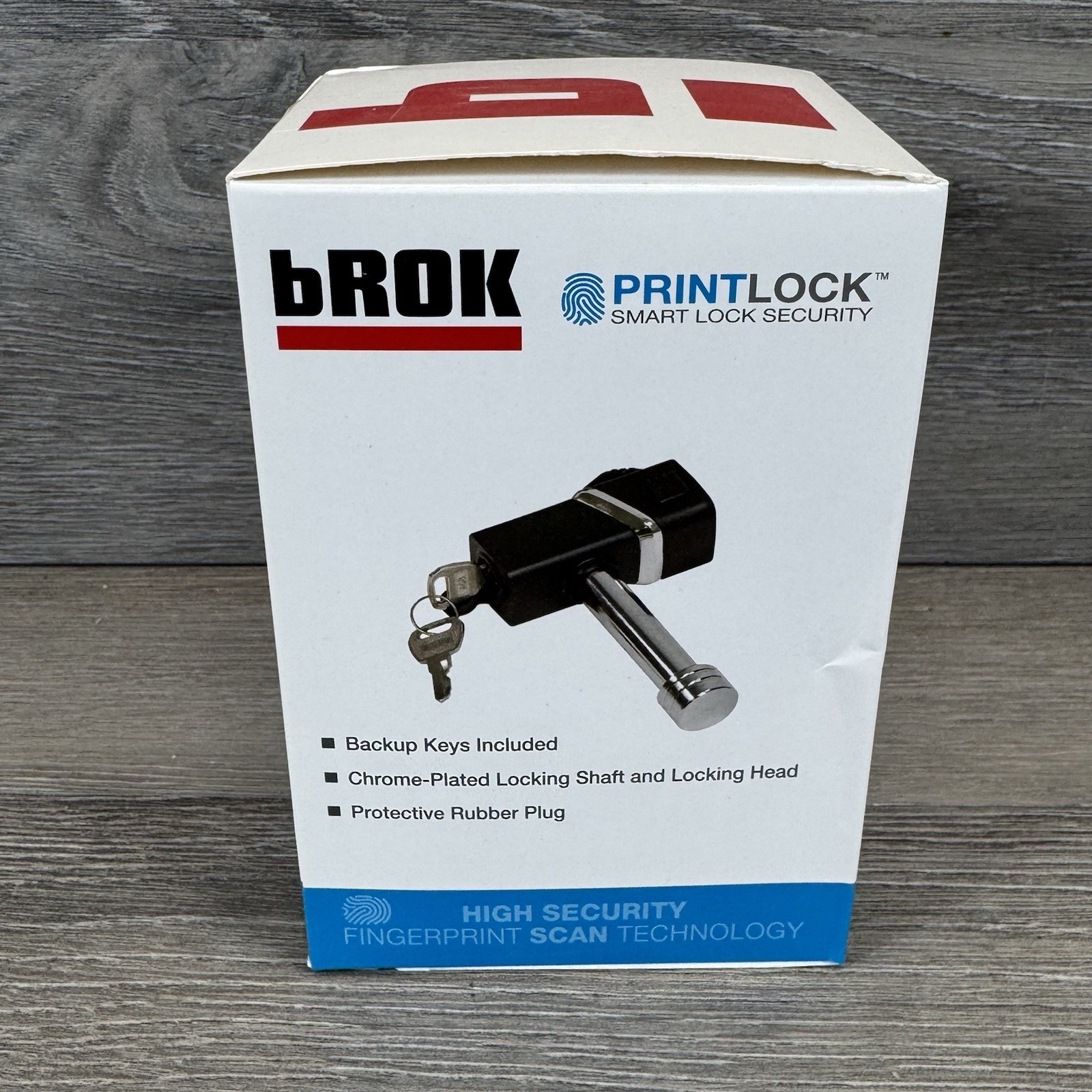 bROK PRINTLOCK EZ Access Receiver Biometric Trailer Lock Universal