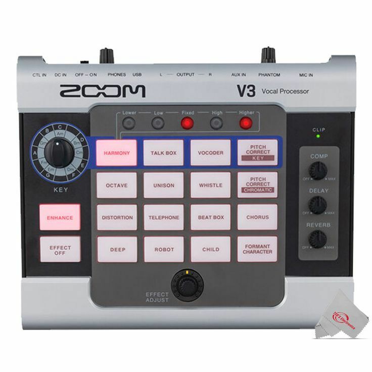 Zoom V3 Vocal Processor + Zoom HRM-7 Handy Recorder Mount
