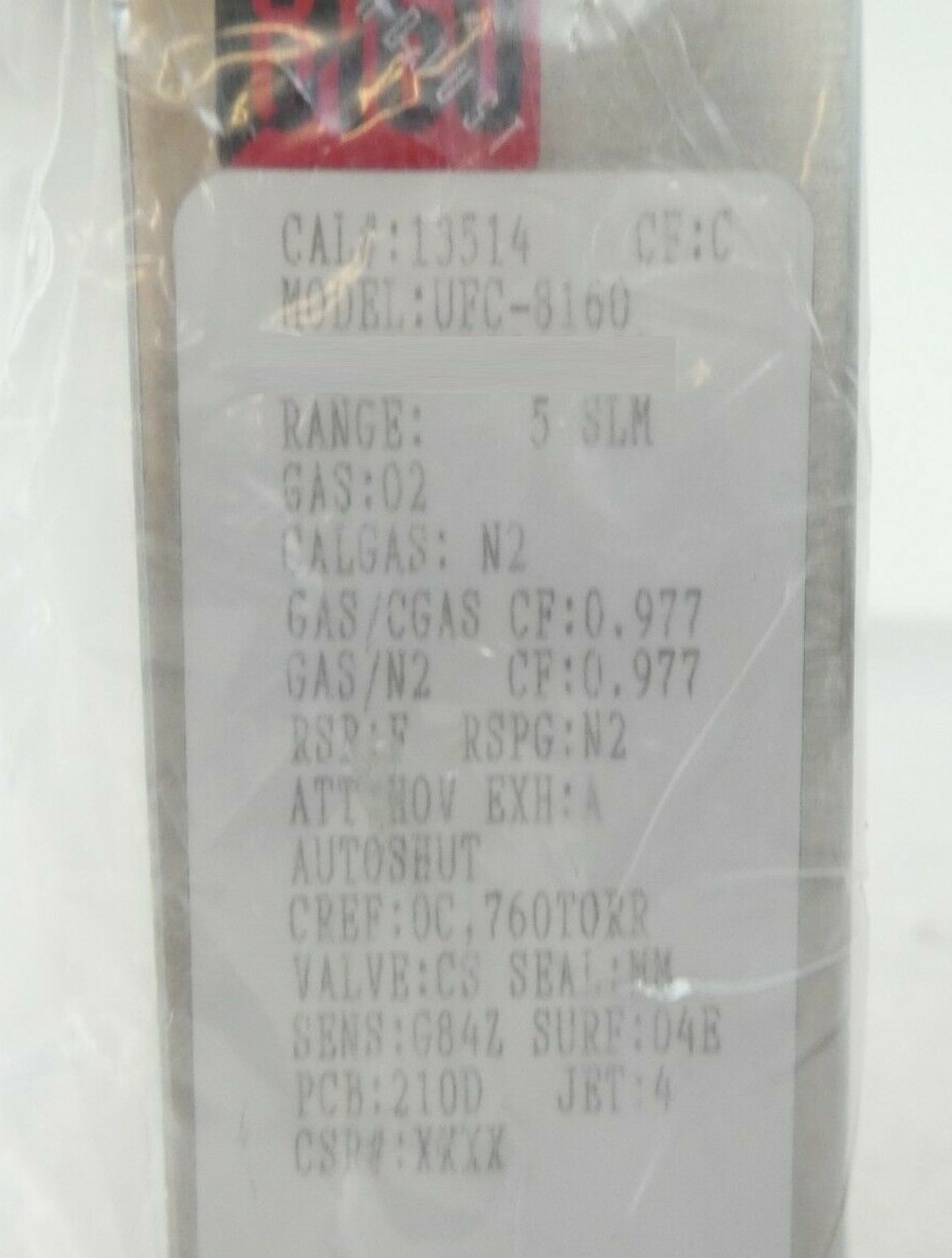 UNIT Instruments UFC-8160 Mass Flow Controller MFC 5L O2 Mattson 37100549 New