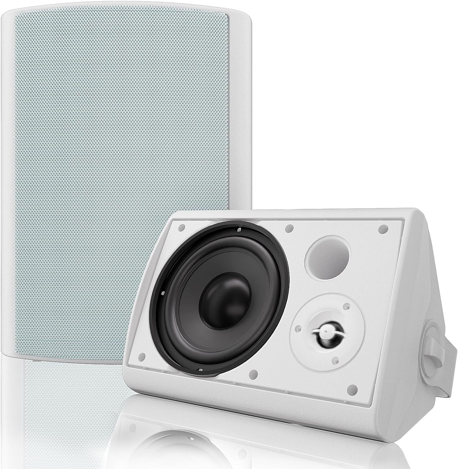 Herdio 6.5" Outdoor Bluetooth Speakers Waterproof Wired Stereo Wall Mounted